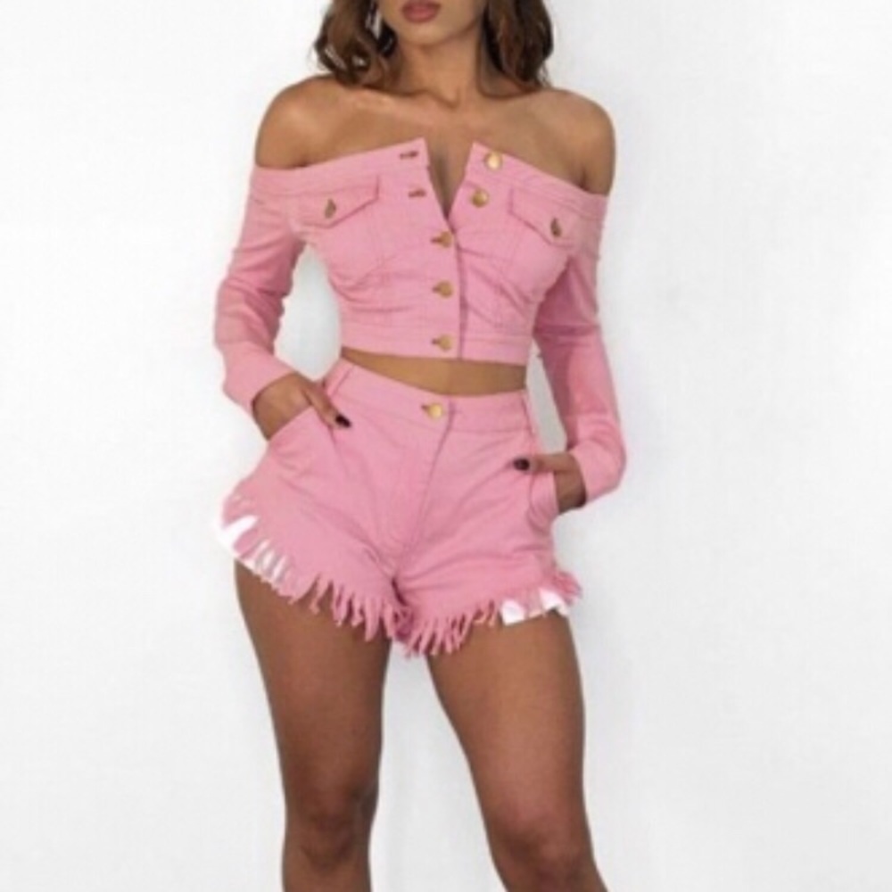 2 piece pink outfit